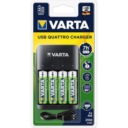 Ładowarka Varta Value USB Quattro Charger pro 4x AA/AAA + 4 ks AA