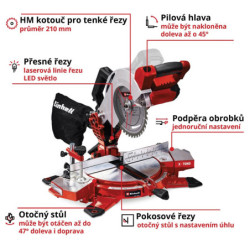 Piła tarczowa Einhell TE-MS 18/210 Li (bez baterie)