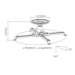 Uchwyt Sunne PRO300S na projektor