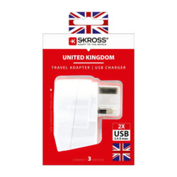 Adapter podróżny SKROSS UK USB pro použití ve Velké Británii, vč. 2x USB 2400mA