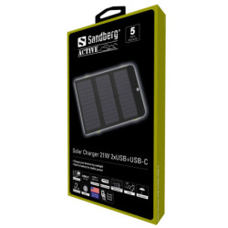 Ładowarka słoneczna Sandberg Solar Charger 21W 2xUSB+USB-C