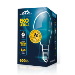 žárovka LED ETA EKO LEDka mini globe 7W, E14, neutrální bílá