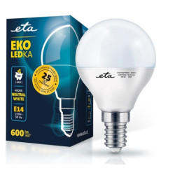 žárovka LED ETA EKO LEDka mini globe 7W, E14, neutrální bílá