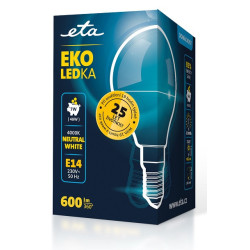 žárovka LED ETA EKO LEDka mini globe 7W, E14, neutrální bílá