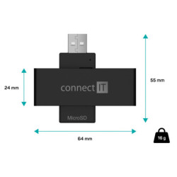 Czytnik kart chipowych Connect IT CFF-3000-BK