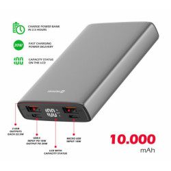 Powerbank Swissten Aluminium 10 000mAh 20W