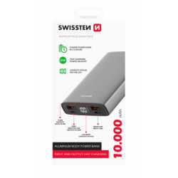 Powerbank Swissten Aluminium 10 000mAh 20W