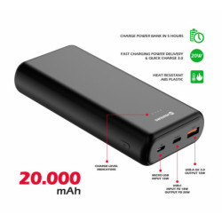 Powerbank Swissten Power Line 20 000mAh 20W