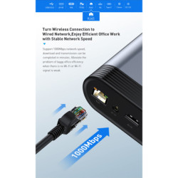 Stacja dokująca Baseus 16v1, USB-C (CN+EU+UK redukce do zásuvky)