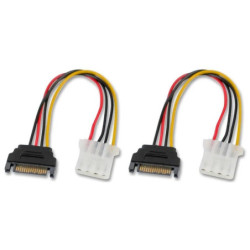 Kabel akasa SATA na 4pin Molex, 15cm, 2ks