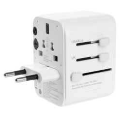 Adapter podróżny FIXED Voyager pro EU, UK a USA/AUS, s 1xUSB-C a 2xUSB výstupem, GaN, PD 30W