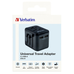 Adapter podróżny Verbatim UTA-01 s 2 x USB-A porty