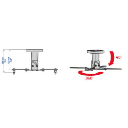 Uchwyt Meliconi PRO 100, stropní, pro projektor, nosnost 15kg