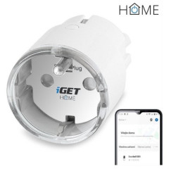 Gniazdko Smart Plug iGET HOME Power 1 Wi-Fi zásuvka s měřením spotřeby, 3680W