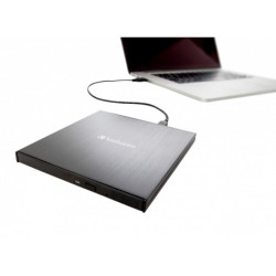 Zewnętrzna nagrywarka DVD Verbatim CD/DVD Slimline USB-C + Nero