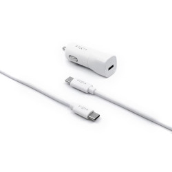 Zasilacz samochodowy FIXED USB-C PD 18W + USB-C kabel 1m