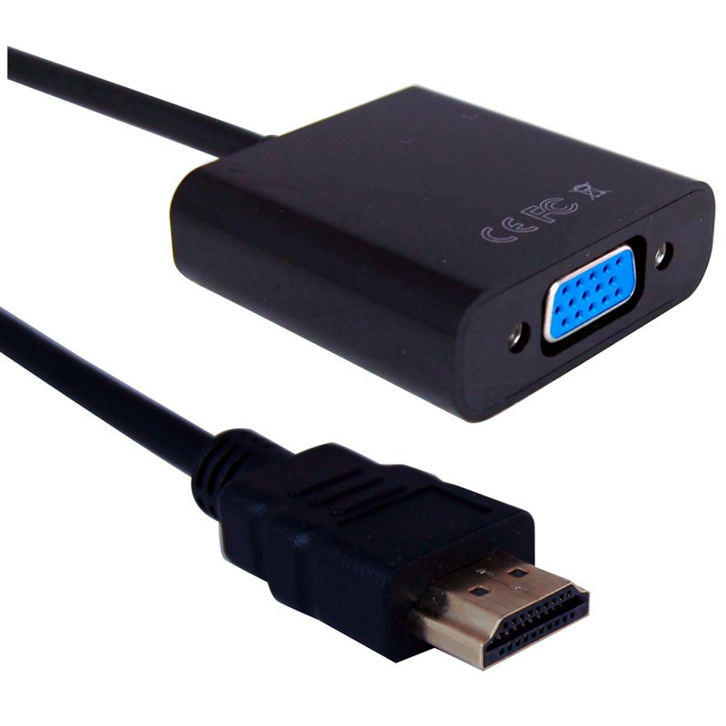 Redukcja GoGEN HDMI / VGA, 0,2m, czarna