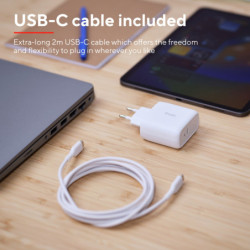 Zasilacz Trust Maxo 65 W USB-C s kabelem USB-C/USB-C, 2 m