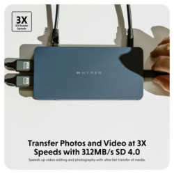 Stacja dokująca HyperDrive Universal Silicon Motion USB-C 10v1 Dual HDMI