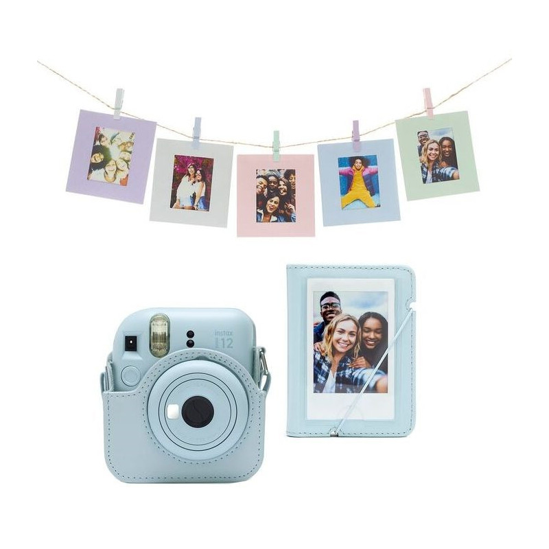 Fotoaparát Fujifilm Instax mini 12 XMASS Bundle, modrý