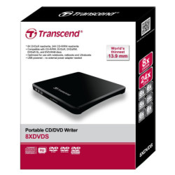 Zewnętrzna nagrywarka DVD Transcend TS8XDVDS extra Slim Portable Writer