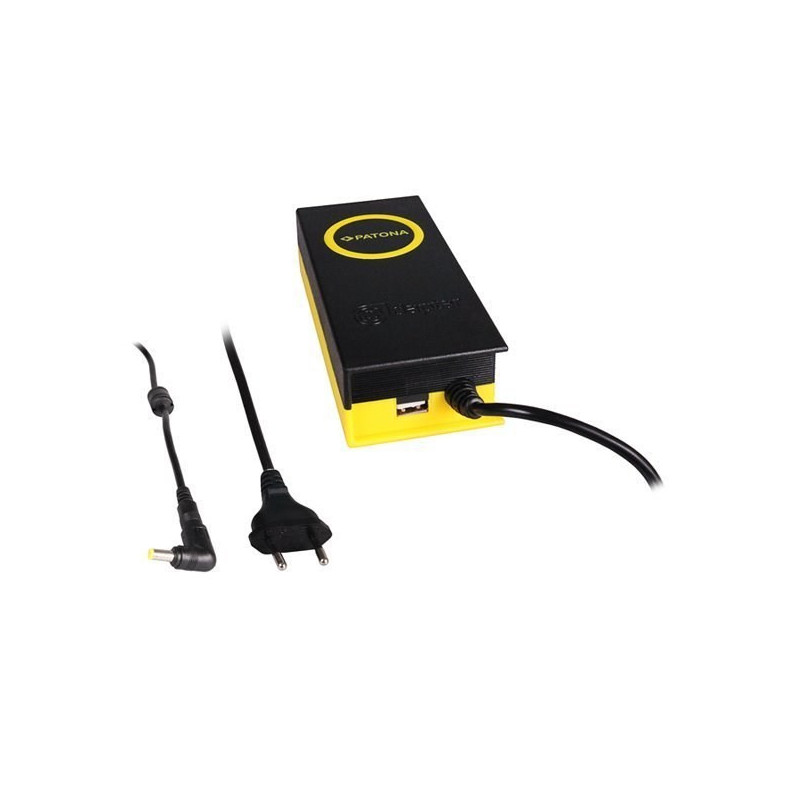 Zasilacz PATONA pro notebooky Acer, Dell, HP, 19V, 4,7A, 90W, konektor 5,5x1,7mm, výstup USB