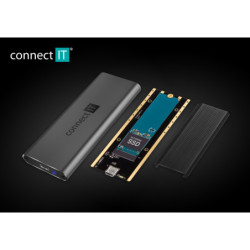 Rama zewnętrzna Connect IT AluSafe SSD M.2 NVMe, 10 Gbps, USB-C