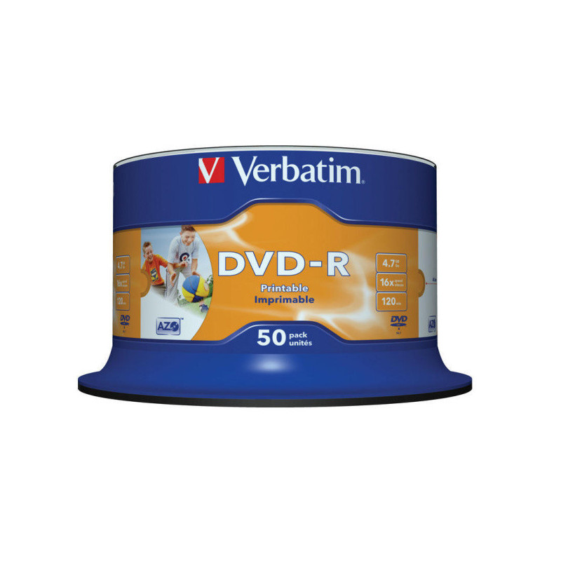 Disk Verbatim DVD-R 4.7GB, 16x, printable, 50-cake