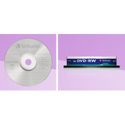 Disk Verbatim DVD-RW 4,7GB, 4x, 10-cake