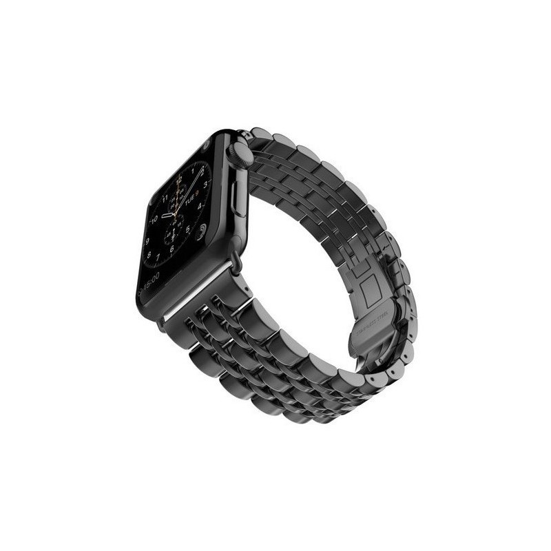 Pasek wymienny WG klasik, kovový, na Apple Watch 42/44/45/49 mm + adapter 