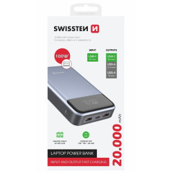 Powerbank Swissten 20 000 mAh, 100 W