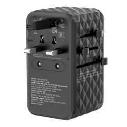 Adapter podróżny Verbatim UTA-06 GaN III, 2x USB-C PD 100W & QC 4+, 2x USB-A QC 3.0