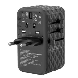 Adapter podróżny Verbatim UTA-06 GaN III, 2x USB-C PD 100W & QC 4+, 2x USB-A QC 3.0