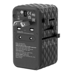 Adapter podróżny Verbatim UTA-06 GaN III, 2x USB-C PD 100W & QC 4+, 2x USB-A QC 3.0