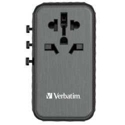 Adapter podróżny Verbatim UTA-06 GaN III, 2x USB-C PD 100W & QC 4+, 2x USB-A QC 3.0