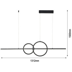 Oprawa zwieszana IMMAX NEO LITE RONDAS SMART 131cm 56W s podporou BEACON, Wi-Fi, TUYA