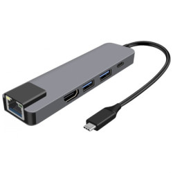 Hub USB WG USB-C/HDMI, RJ45, 2x USB 3.0, USB-C