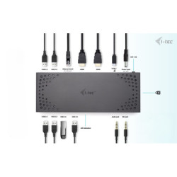 Stacja dokująca i-tec USB 3.0/USB-C/Thunderbolt, 2x HDMI, PD 100W