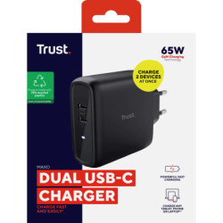 Zasilacz Trust Maxo 65 W 2xUSB-C