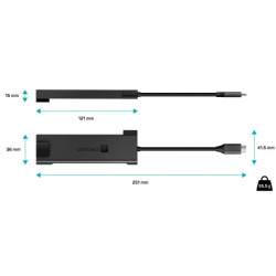 Hub USB Connect IT USB-C/RJ45, HDMI, 2x USB 3.2, USB-C PD 100W