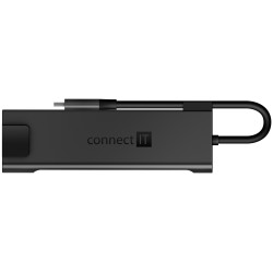 Hub USB Connect IT USB-C/RJ45, HDMI, 2x USB 3.2, USB-C PD 100W