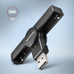 Czytnik kart chipowych Axagon USB-A PocketReader