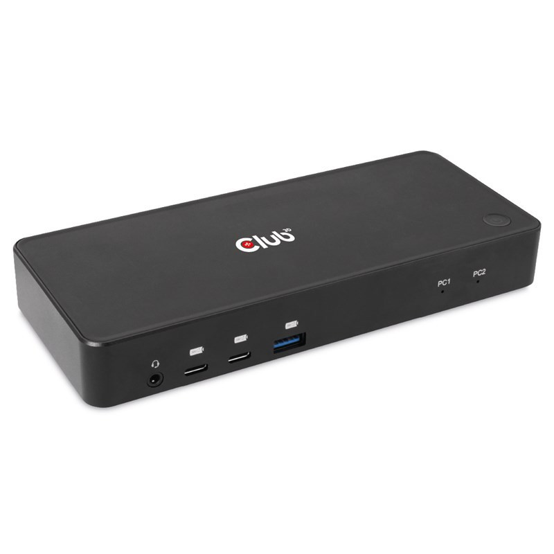 Stacja dokująca Club3D DisplayPort, HDMI KVM Switch, USB-C, PD