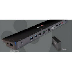 Stacja dokująca Club3D USB-C 3.2 s napájecím adaptérem Triple Display Dynamic PD, 100 W