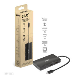 Stacja dokująca Club3D USB-C, Dual DisplayPort 4K, 7in1