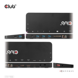 Stacja dokująca Club3D USB-C, Triple Display DP, PD Charging Dock 120 W