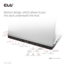 Stacja dokująca Club3D USB-C, Triple Display DP, PD Charging Dock 120 W