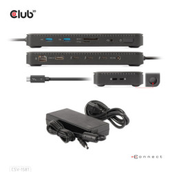 Stacja dokująca Club3D Thunderbolt 4, 3xUSB-C, 3xUSB-A, PD