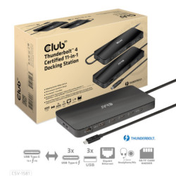 Stacja dokująca Club3D Thunderbolt 4, 3xUSB-C, 3xUSB-A, PD