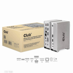 Stacja dokująca Club3D USB-C, Triple Display DP 1.4, PD Charging Dock 120 W